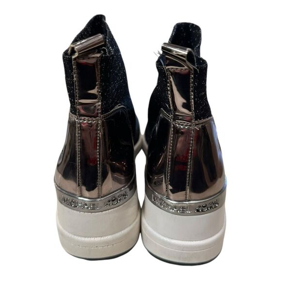Michael Michael Kors Neoflex Women's Wedge Heel Black Metallic Boots Sneakers 5 - Picture 5 of 9